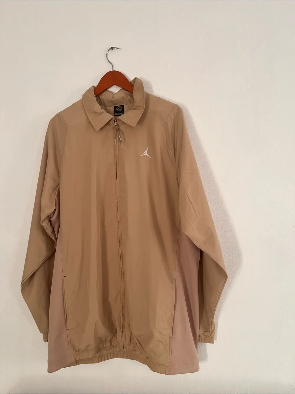 Vintage Nike Air Jordan Tan Windbreaker Jacket 2005 20th Anniversary Large Men